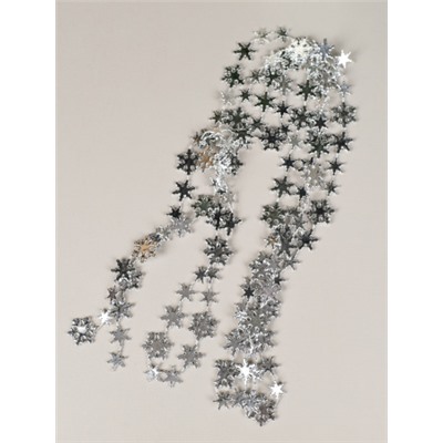Новогодние бусы на елку Снежинки 2,7 м / DW-1369 /уп 12/360/