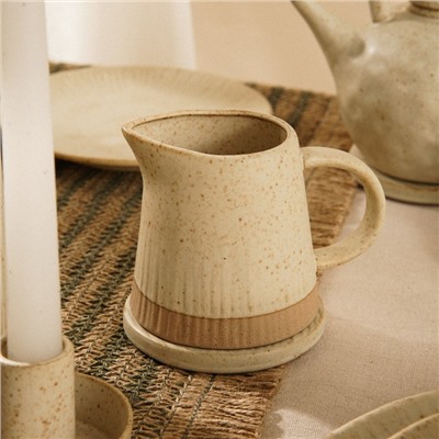 Молочник керамический SL Home «Виенто», 350 мл, 12.5×9 см, цвет бежевый