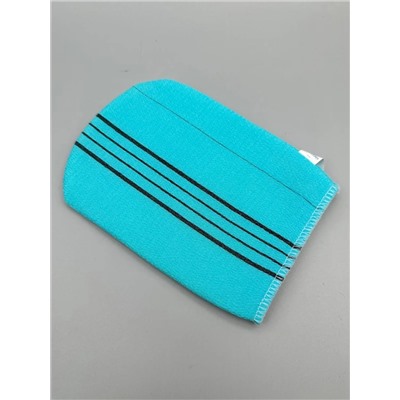 Bath Towel Мочалка-варежка для душа с пилинг-эффектом, уплотненная, голубой 28188