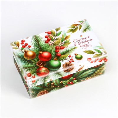 Набор подарочных новогодних коробок 10 в 1 «Ёлочные игрушки», 32.5×20×12.5 - 12×7×4 см