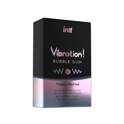 Жидкий интимный гель с эффектом вибрации Vibration! Bubble Gum - 15 мл.
