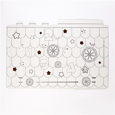 Дом из картона под раскраску «Чебурашка»