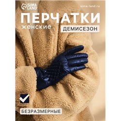 Перчатки женские, безразмерные, без утеплителя, цвет синий