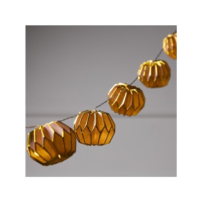 Гирлянда «Нить» 2 м с насадками «Фиолетовый фонарик», IP20, прозрачная нить, 10 LED, батарейки AAх2 (нет в комплекте), свечение тёплое белое