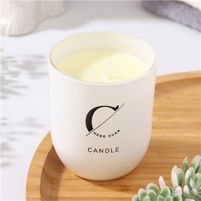 Свеча ароматическая Home Fragrance, ирис и сладости, белая, 7×8 см