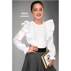 Нарядная блузка для девочки с длинным рукавом Happyfox