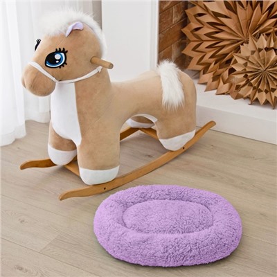 Лежанка для животных «Уют», 50×42×11 с, мягкий мех, фиолетовая