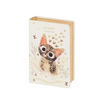 Ежедневник недатированный А7 416 стр. "Любовь.Милый котик" золотой срез 3-814/04 Bruno Visconti