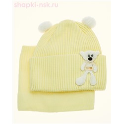 02-4-R Комплект для девочки (колпак+снуд) (52-54)