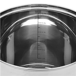 26693 Кастрюля 6,8л 22см нерж. с/кр зол/р MB (х4)