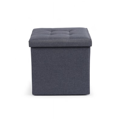 Пуф – короб складной «Клик Мебель», с ящиком, 380×380×380 мм, рогожка, цвет серый