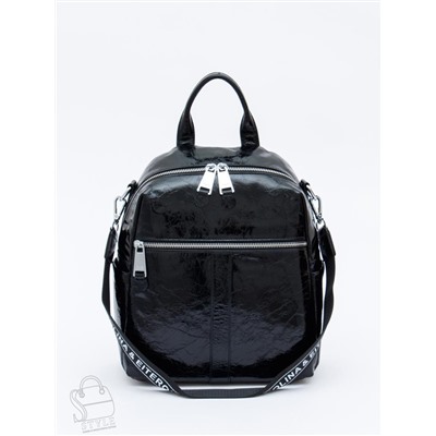 Рюкзак женский кожаный 21021 black Polina&Eiterou