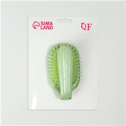 Расчёска массажная, складная, 10×6 см, зелёная