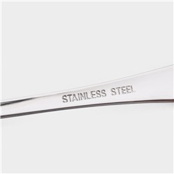 Набор ложек столовых из нержавеющей стали Доляна, длина 21 см, толщина 2.2 мм, 410 сталь, 3 шт.