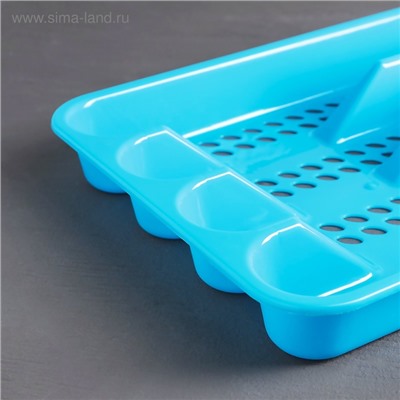 Лоток для столовых приборов в ящик, 5 секций, 33×26 см, пластик, МИКС