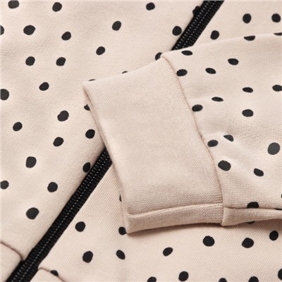 Набор детский (джемпер на молнии и брюки) «Крошка Я. Киса», рост 62-68 см, бежевый