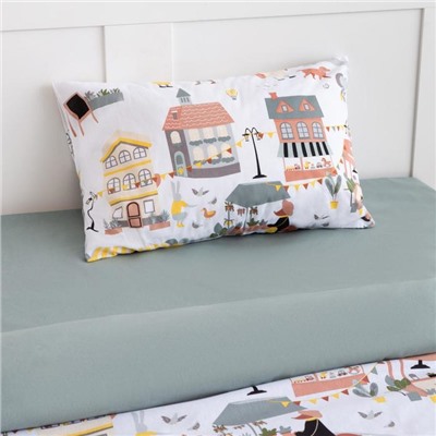 Постельное бельё 1.5-спальное «Этель» Fantastic town, бязь