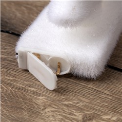 Светодиодная фигура «Ёлочка» 20×25×12 см, флок, батарейки CR2032×2 (не в комплекте), свечение тёплое белое