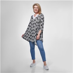 Туника, трикотаж, черный