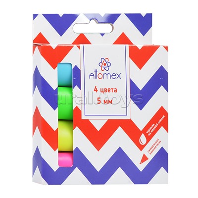 Набор маркеров-выделителей "Attomex" (04 цв - желт, зел, гол, роз) плоский корпус, скошенный наконечник, ширина линии 1-5 мм, в картонной коробке