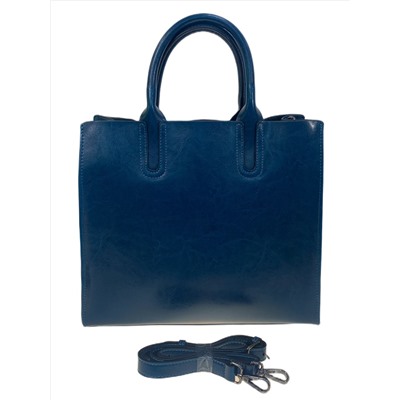 Женская сумка из натуральной кожи, цвет  синий