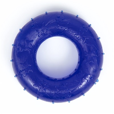 Жевательная игрушка для собак «Кольцо», 6.7×2 см, прозрачная, PP, синяя