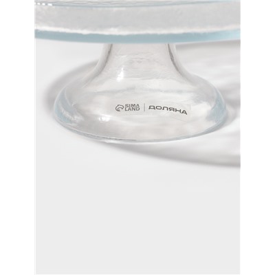 Блюдо на ножке Доляна Tasty, d=22 см, стекло, прозрачное