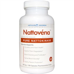 Arthur Andrew Medical, Nattovena, очищенная наттокиназа, 200 мг, 180 капсул