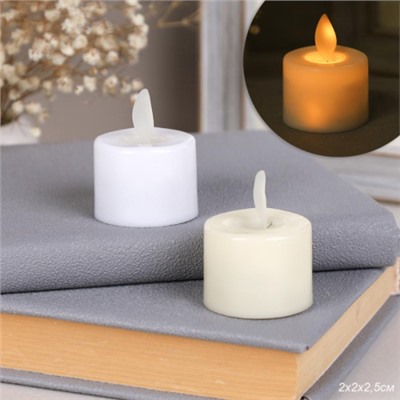 Свеча светодиодная подвижный фитиль 2,5 см / 223-sv /уп 24/960/  (Бежевый)