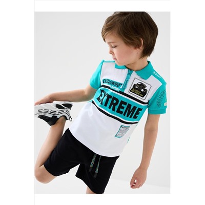 Джемпер трикотажный с воротником поло для мальчиков PLAYTODAY, 1239831