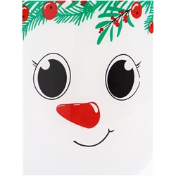 Стакан стеклянный новогодний «Снеговик», 620 мл