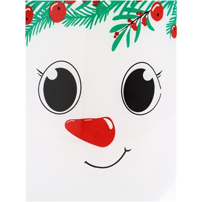 Стакан стеклянный новогодний «Снеговик», 620 мл