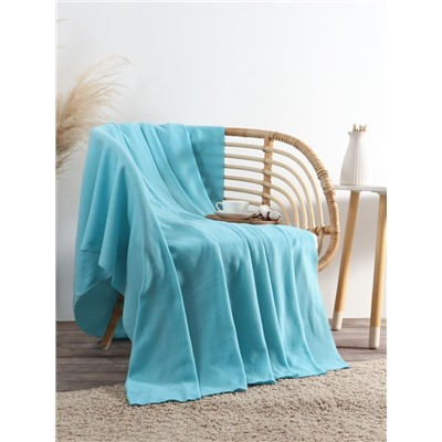 Плед флисовый «Экономь и Я», 150×200 см, 160 г/м², голубой