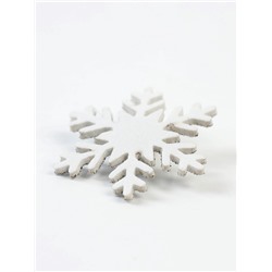 Новогодний набор для декора «Снежинки» цвет серебро, 3×3 см, набор 10 шт.