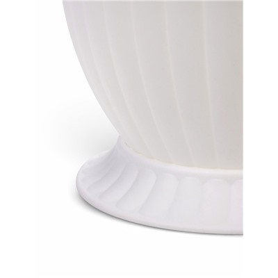 Горшок для цветов «Венеция», 10 л, d=32 см, h=25 см, пластиковый, с поддоном, белый