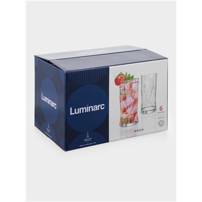 Стаканы Luminarc «Рош», 450 мл, набор 6 шт., стекло, прозрачные