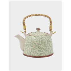 Чайник заварочный «Лепестки», металлическое сито, 900 мл, керамика, белый