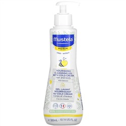 Mustela, детский питательный очищающий гель для волос и тела с охлаждающим эффектом, для сухой кожи, 300 мл (10,14 жидк. унции)