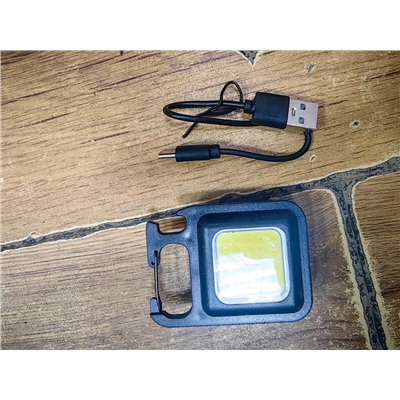 Фонарик маленький карманный мини с карабином и магнитом с Usb зарядкой