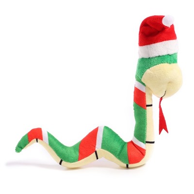 Мягкая игрушка «Змея в новогодней шапочке»