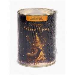 Чай подарочный новогодний в тубусе «Золотой олень», 50 г