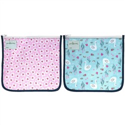 Green Sprouts, Reusable Insulated Sandwich Bags, 6+ Month, Aqua Swan, 2 Pack