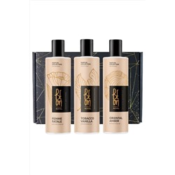 BeOn Подарочный набор парфюрованных гелей для душа №22 / Royal Tobacco Vanilla, Oriental Amber, Femme Fatale, 260 мл x 3 KRISTALLER, 1109503