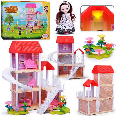 Дом для куклы "Моя вилла" с мебелью, в коробке