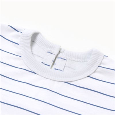 Лонгслив детский MINAKU: Basic Line BABY, рост 62-68 см, белый/синий