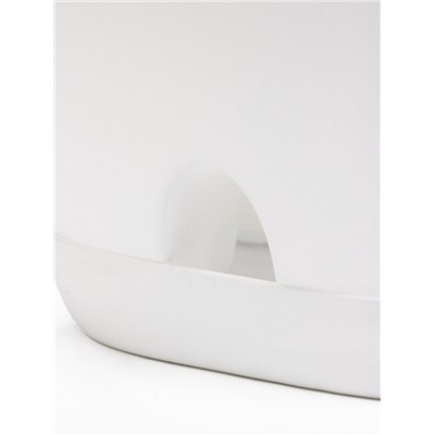 Горшок для цветов «Гранд», 8 л, d=24 см, h=25 см, пластиковый, с прикорневым поливом, белый