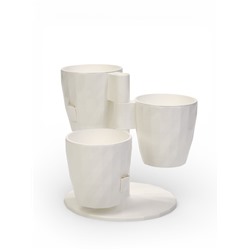 Кашпо для цветов многоярусное Ruby «Каскад», 3 шт., 1 л, белое