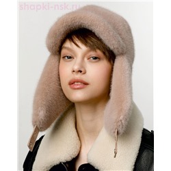 Хью Ушанка женская экомех норка (56-58)