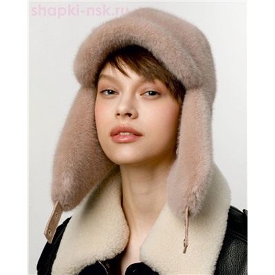 Хью Ушанка женская экомех норка (56-58)