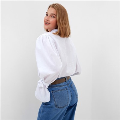 Блузка женская MINAKU: Enjoy, размер 44, белая